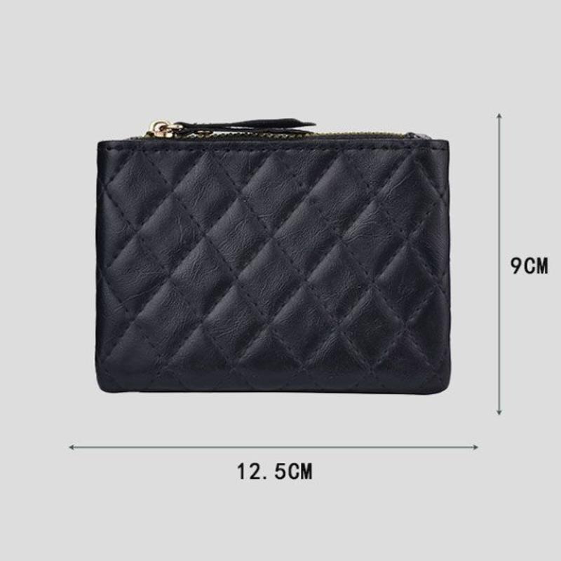 New PU Leather Mini Coin Purse Soft Waterproof Short Wallet Card Holder Women Men 2
