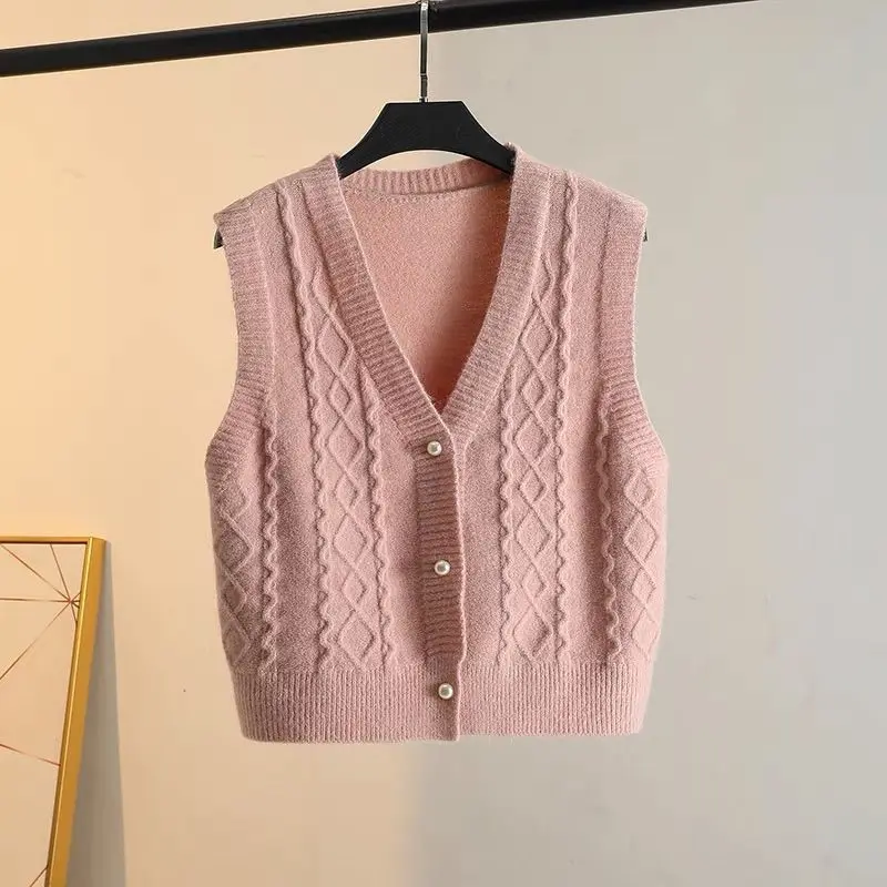 Áo Vest Cardigan Dệt Kim, Hình Thoi Nhỏ, Phong Cách Mùa Xuân Và Mùa Thu, Tối Giản, Thích Hợp Cho Các Bữa Tiệc Bên Ngoài, Áo Vest Ngắn, Váy Băng Quấn, Kết Hợp Với Áo Sơ Mi Nữ Voi