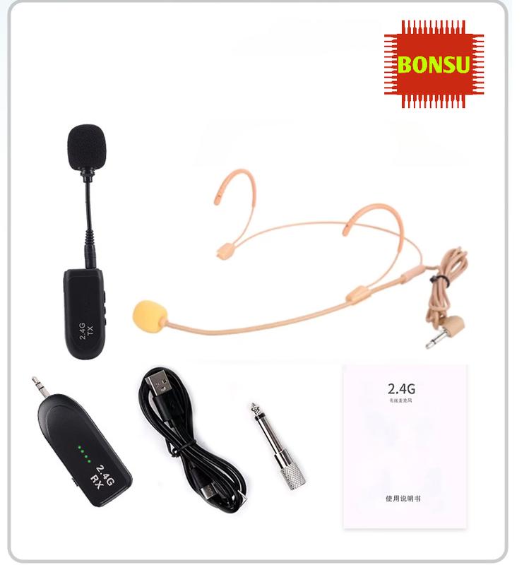 Micro cài áo gài tai không dây đa năng dùng cho loa trợ giảng loa kéo âmly