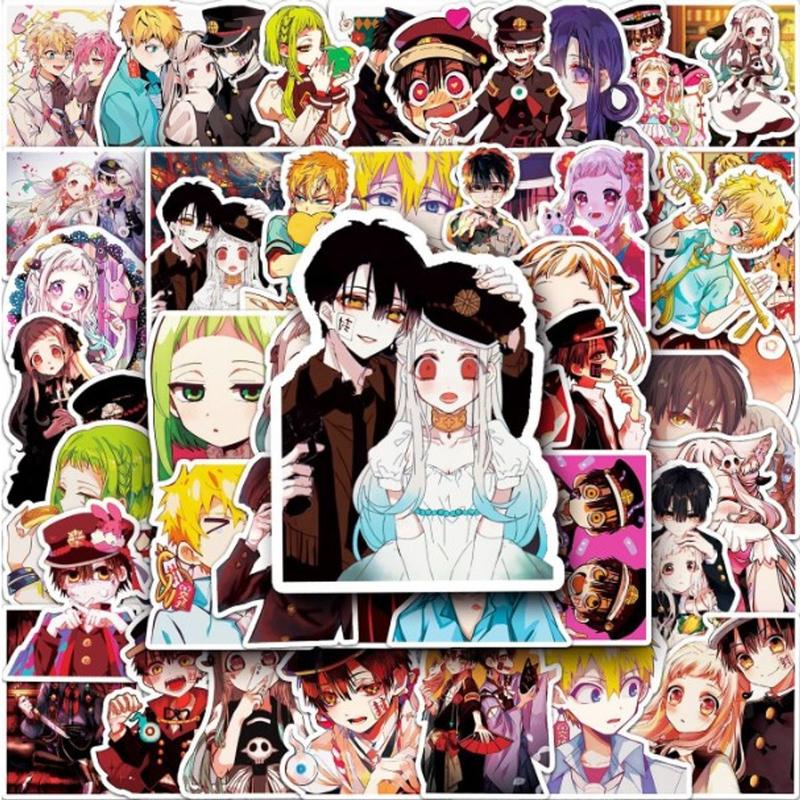 DB.171 - 50 Hình dán sticker anime Cậu ma nhà xí Hanako Kun
