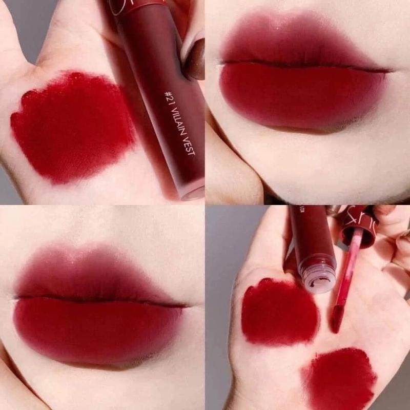 Son Kem Lì Romand Zero Màu 21 Đỏ Trầm (Son Romand Zero Velvet Tint 21 Villain Vest) Cosmetic Trang Điểm