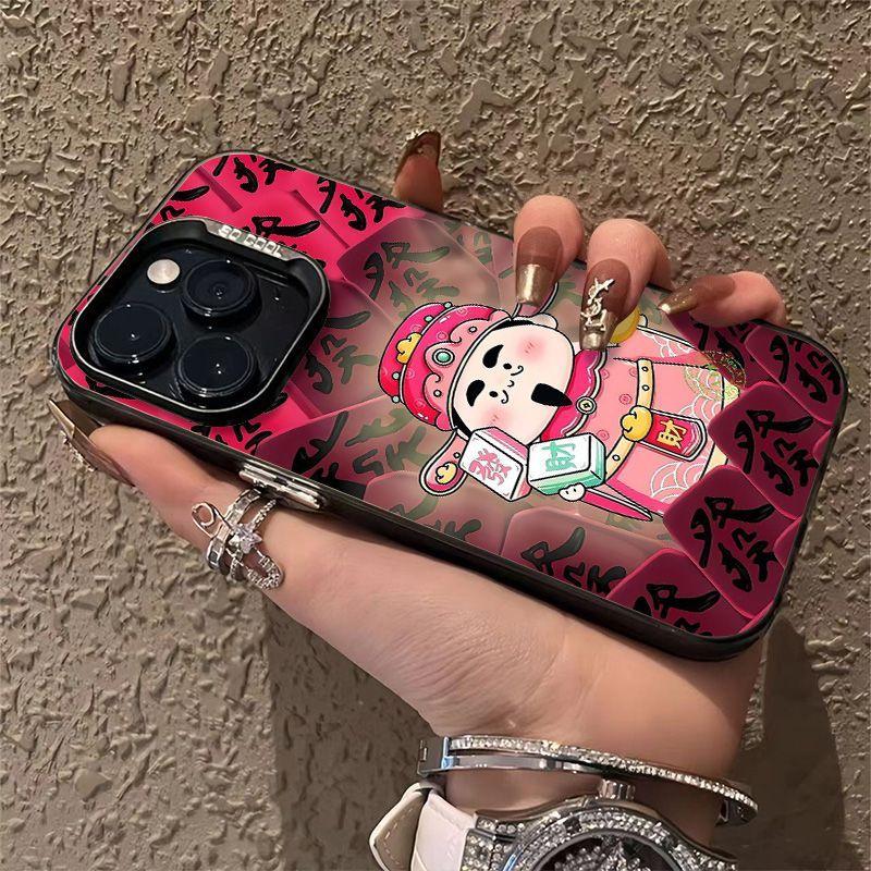  Ốp Điện Thoại Hình Thần Tài Phát Sáng Dành Cho iPhone 16 15 14 13 12 11 Plus Pro Max XR X XS 7 8 Ốp Chống Sốc IMD Phụ Kiện 