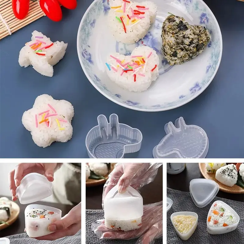 New DIY Rice Ball Mold Transparent Cartoon Shape Sushi Mould - TikTok ...
