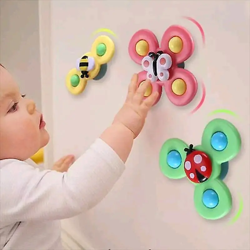 Mainan Edukasi Fidget Spinner Anak Mainan Mandi Putar Genggam Rattle Sensor Motorik 3