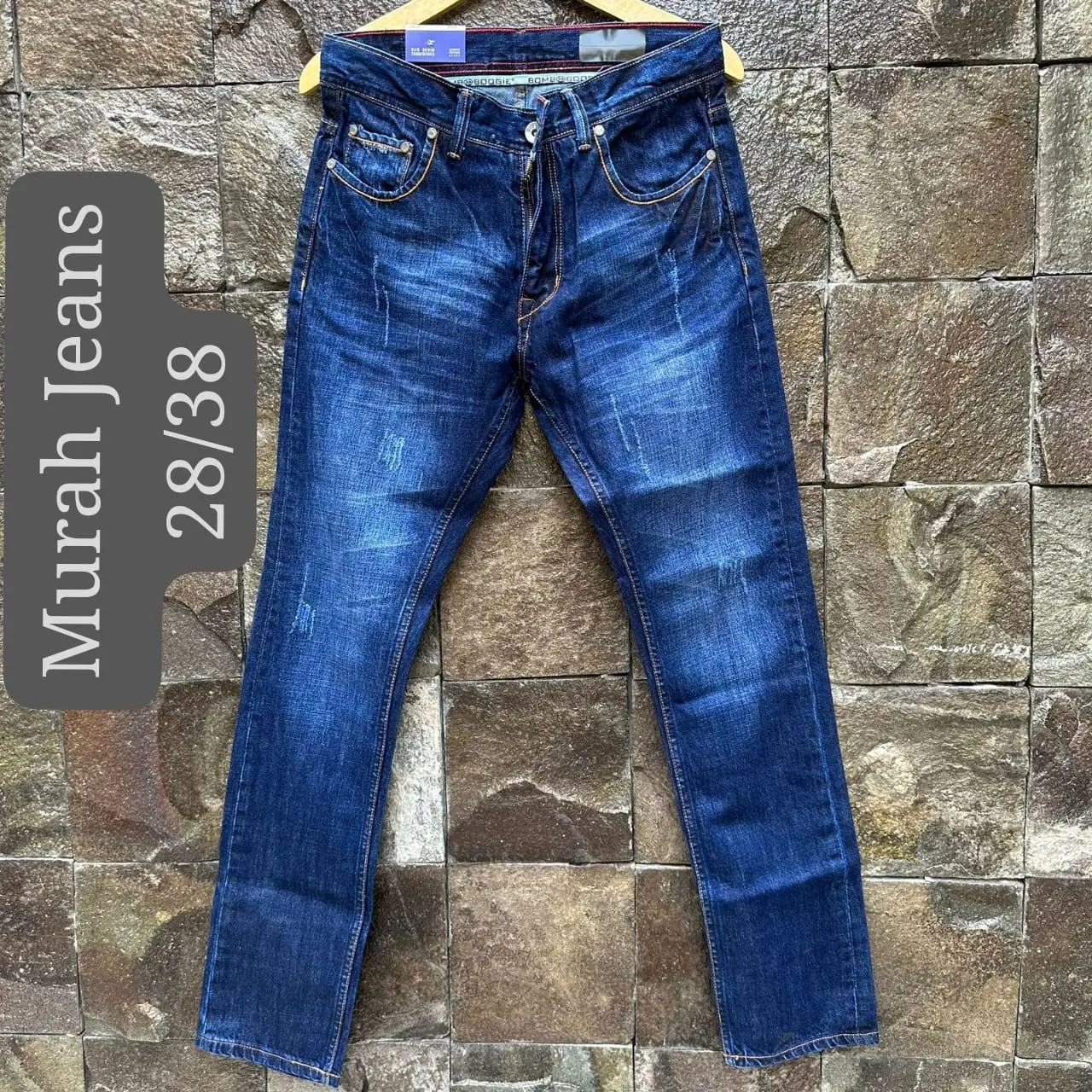 Celana Panjang Reguler/Celana Panjang PRIA Dewasa/Celana Panjang Sobek/Celana Panjang Terlaris/Celana Terbaru/Celana Murah/Celana standar Pria Jeans Tebal Hitam/Celana Panjang Fit/Celana Cowok Distro/ Ripped Biru Keren Denim