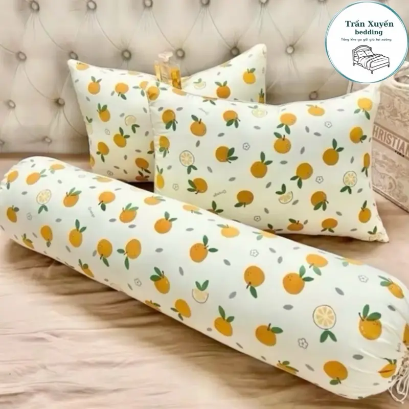 Combo ruột gối đầu,ruột gối ôm,bông trắng tinh khiết vải poly cotton có khoá kéo,nhiều màu sắc