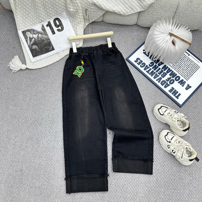 Product Introduction of Quần jean A29 cho bé gái co giãn 4 chiều, size từ 20-60kg, dài quần 70-94cm, nơ ống suông, giá 125k 8