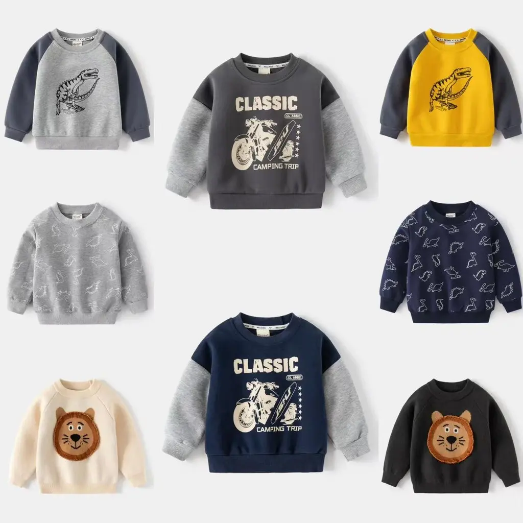 Children's clothing, boys, boys fleece sweater autumn and winter children's new integrated fleece long-sleeved jacket cartoon top -0918