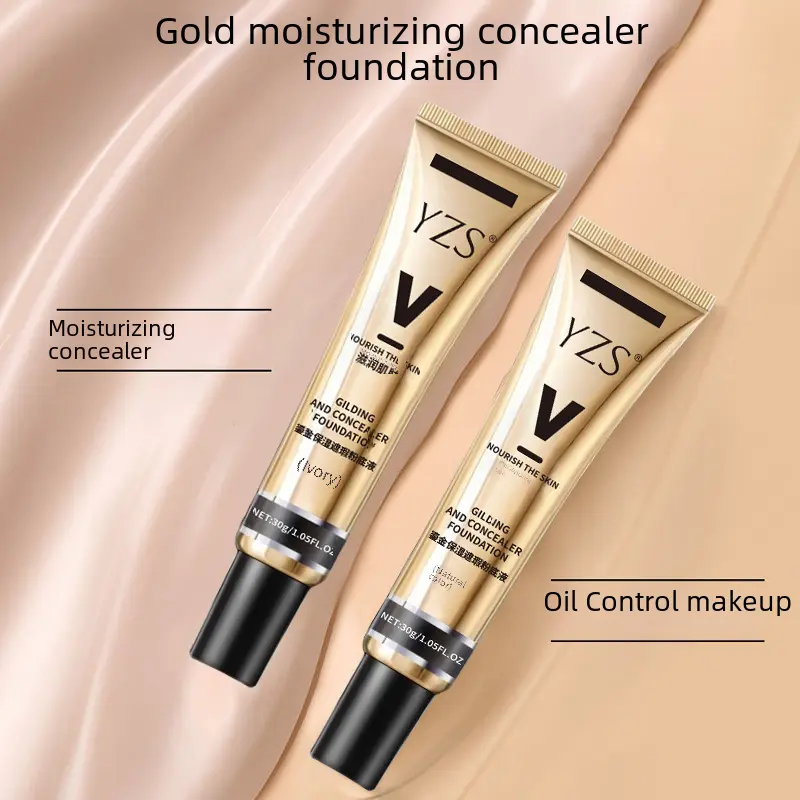 YZSGold plated moisturizing concealer liquid foundation