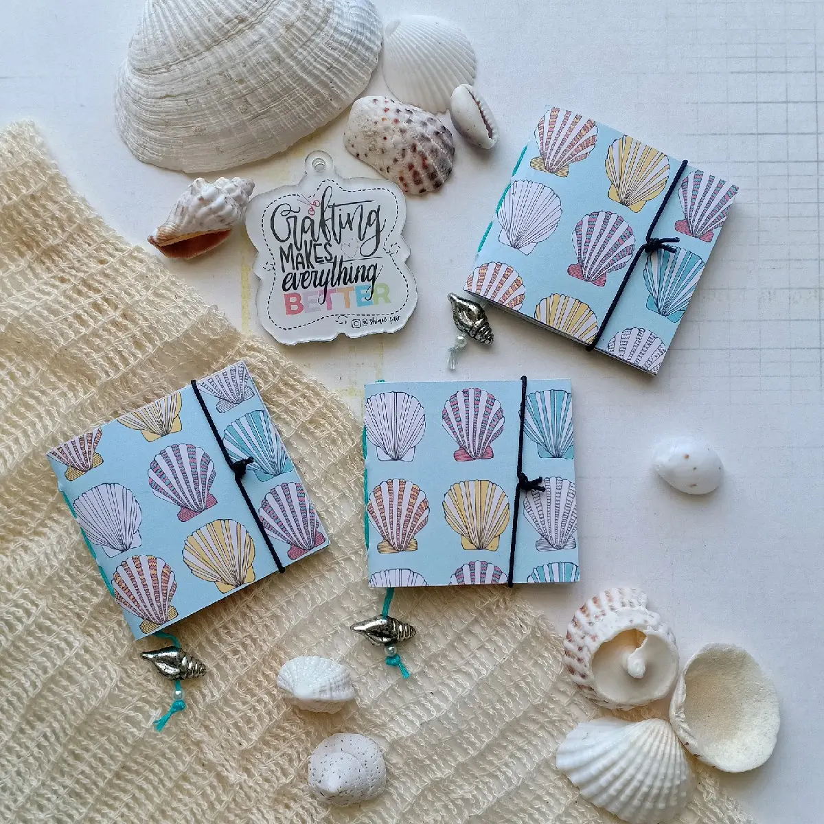 Buku Mini Journal Square Handmade Tema Under the Sea