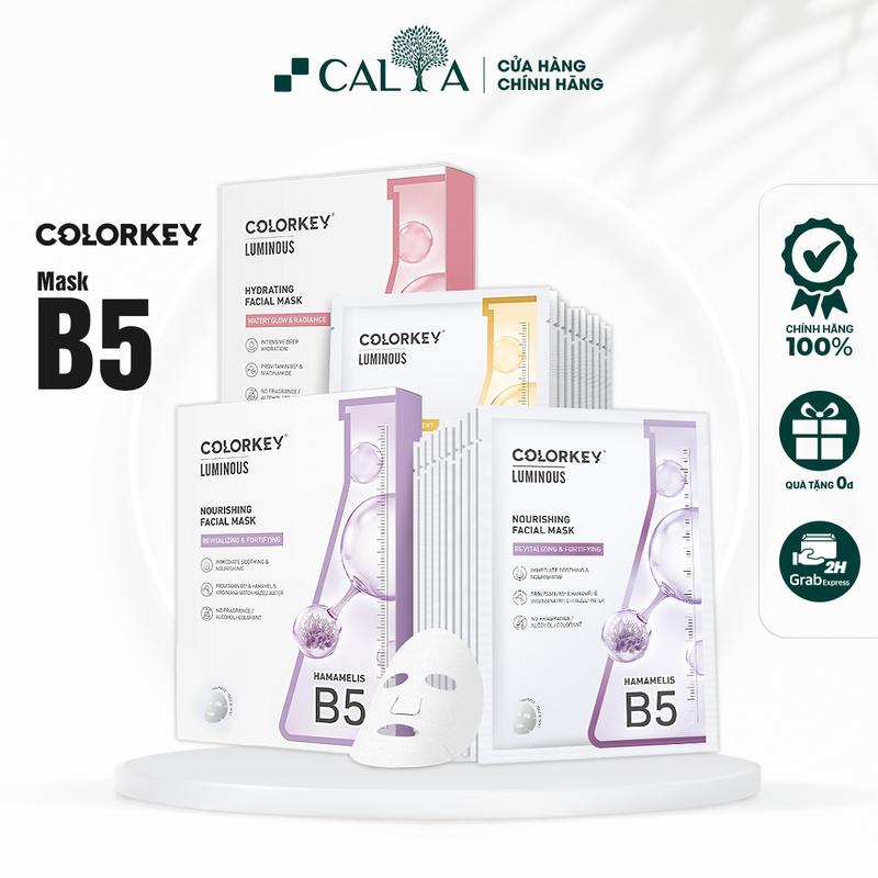 Mặt Nạ Colorkey Dưỡng Ẩm, Mờ Thâm, Sáng Da, Giảm Mụn Tím, Vàng, Hồng 25ml