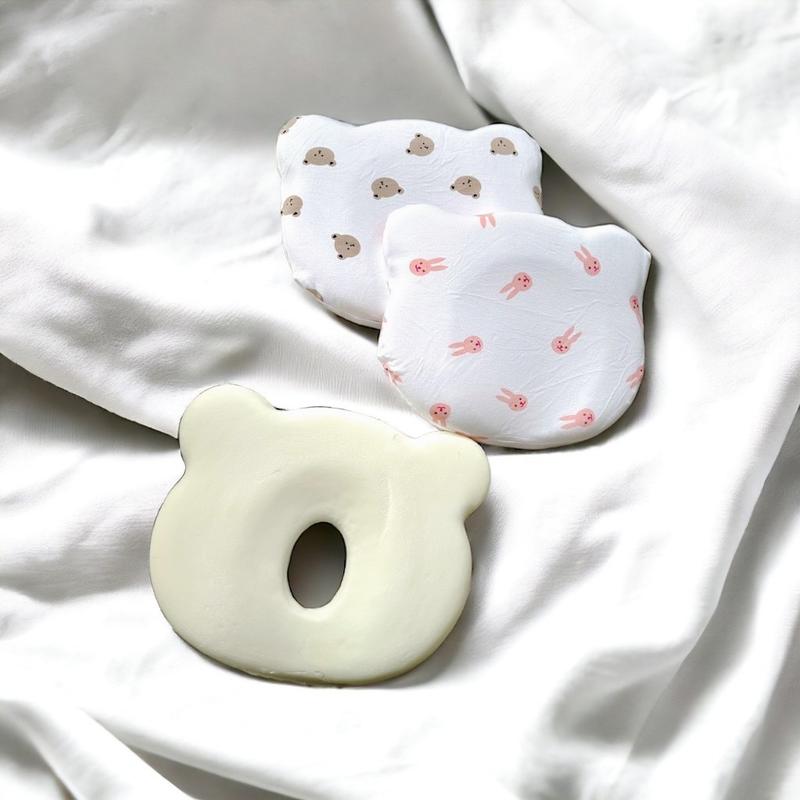 Product Introduction of gối cho bé cao su chống lõm bẹt đầu hình tai gấu vải thun lạnh mềm mát, kícḣ thước 21x25cm 9