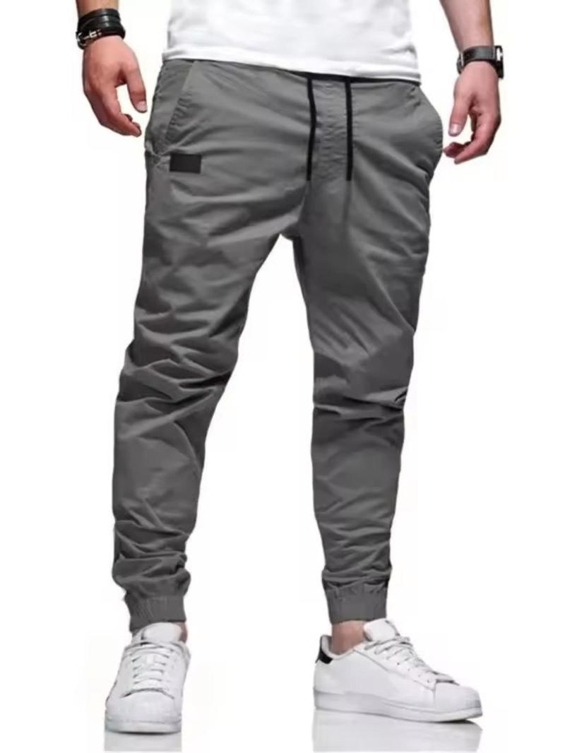 Product Introduction of Men's Drawstring Waist Pants, Regular Fit Casual Comfy Trousers for Work Business Outdoor, Men's Bottoms for Spring & Fall 5