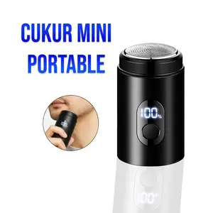 Alat Pencukur Elektrik Untuk Pria Mini Travel Dengan Indikator LED Cukur Kumis dan Jenggot  TX-20