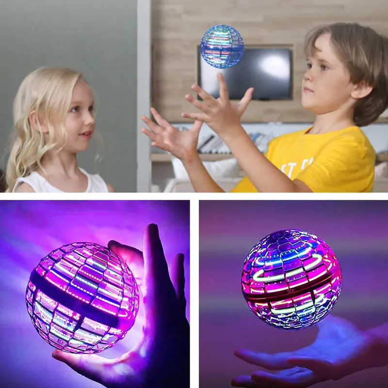 Đồ Chơi Quả Cầu Bay, Với Đồ Chơi Quả Cầu Bay Xoay 360 °, Để Giảm Căng Thẳng, Vui Nhộn, Sử Dụng Trong Nhà Và Ngoài Trời, Phát Sáng, C1R4 2