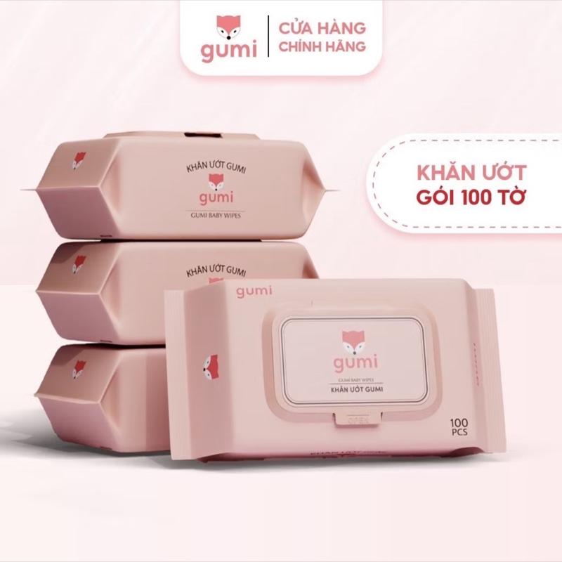 ￼Thùng 1 gói khăn ướt GUMI không CỒN không PARABENS cao cấp dành cho em bé, cực kì an toàn tiện lợi khăn  ướt 1