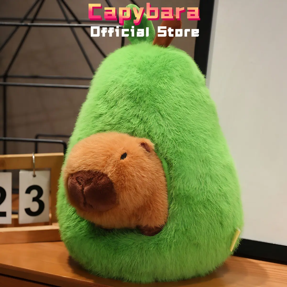 【LIVE】Gấu Bông Capybara Quả Bơ 35cm - Đồ Chơi Thú Bông Phát Nhạc, Mềm Mại, Dễ Thương - Toy