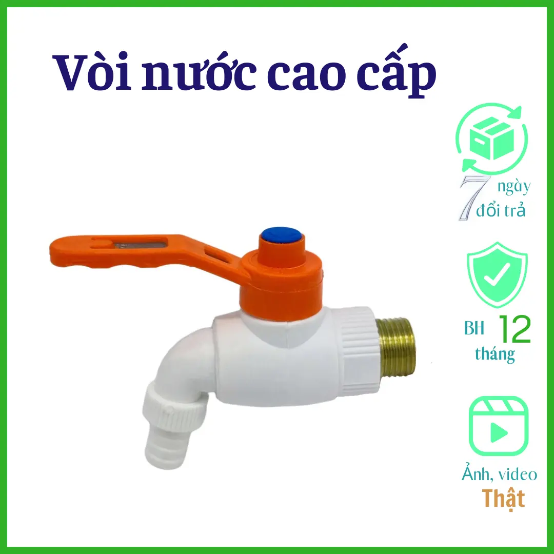 Vòi nước nhựa, vòi hồ nhựa cao cấp, vòi nước PPR