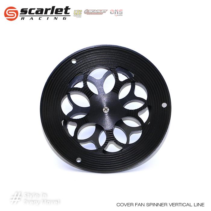 Gambar Scarlet Racing - Cover Fan Spinner Penutup Kipas Motor Round Line dan Vertical Line - Round Line, Black dari scarletracingindonesia Kota Administrasi Jakarta Utara Tokopedia