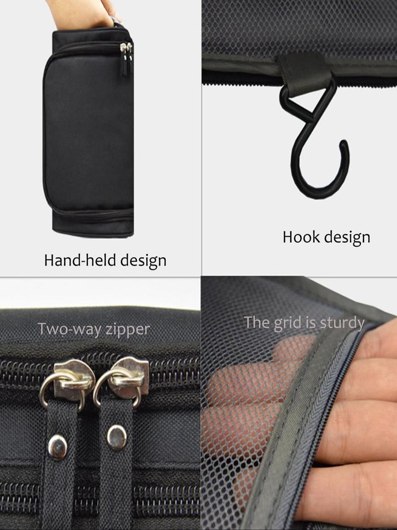 Product Introduction of Travel Toiletry Bag, Portable Large Capacity Toiletry Bag with Handle, Zipper Toiletry Organizer Pouch, Versatile Storage Bag for Travel, Outdoor, Camping 6