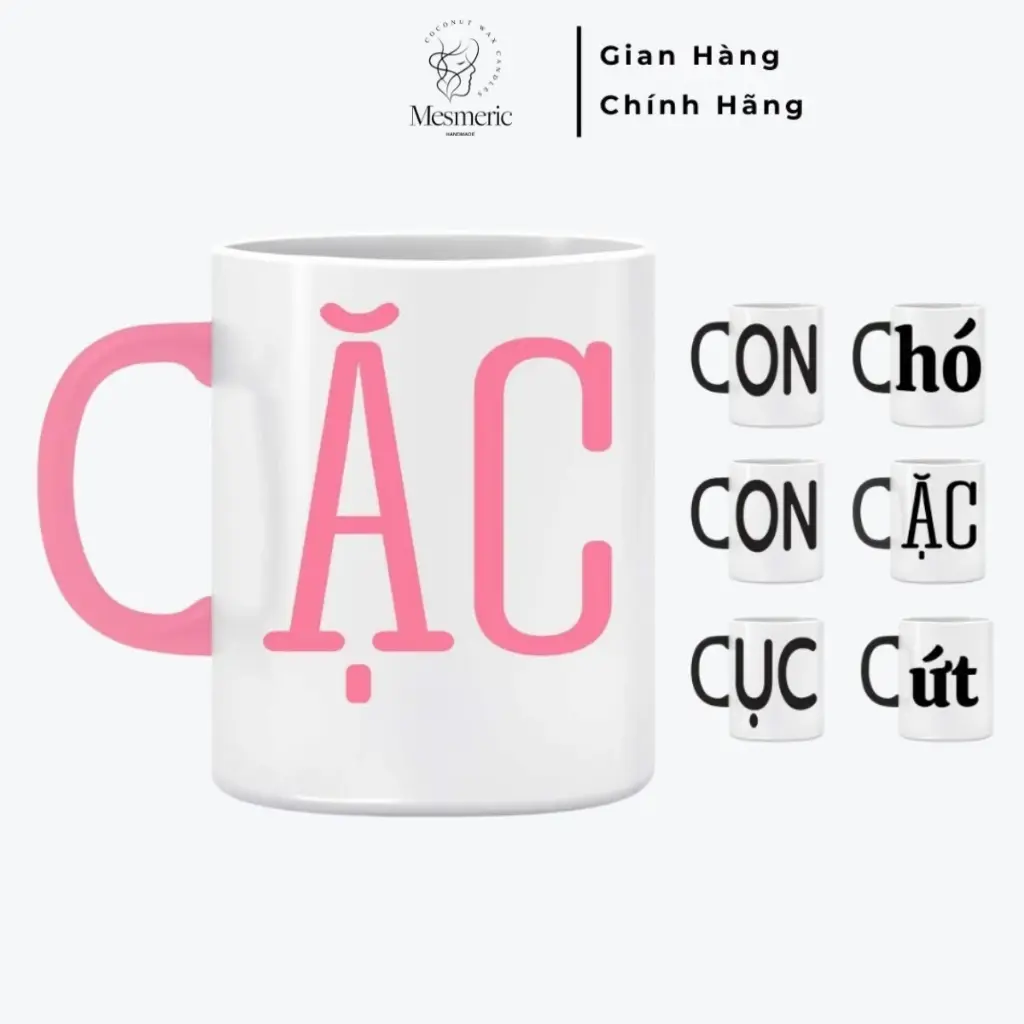 Cốc In Chữ Ặc THOUGHTY_GIFT Ly Sứ In Hình Độc Đáo Làm Quà Tặng Độc Lạ Cho Người Thân Bạn Bè