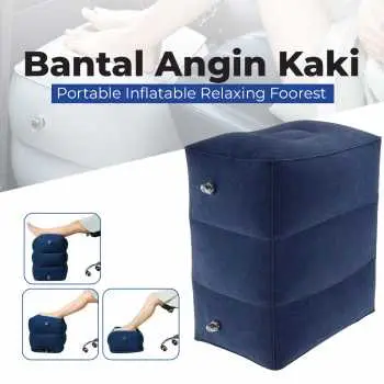 Bantal Angin Travel Sandaran Kaki Anti Pegel Inflatable Adjustable