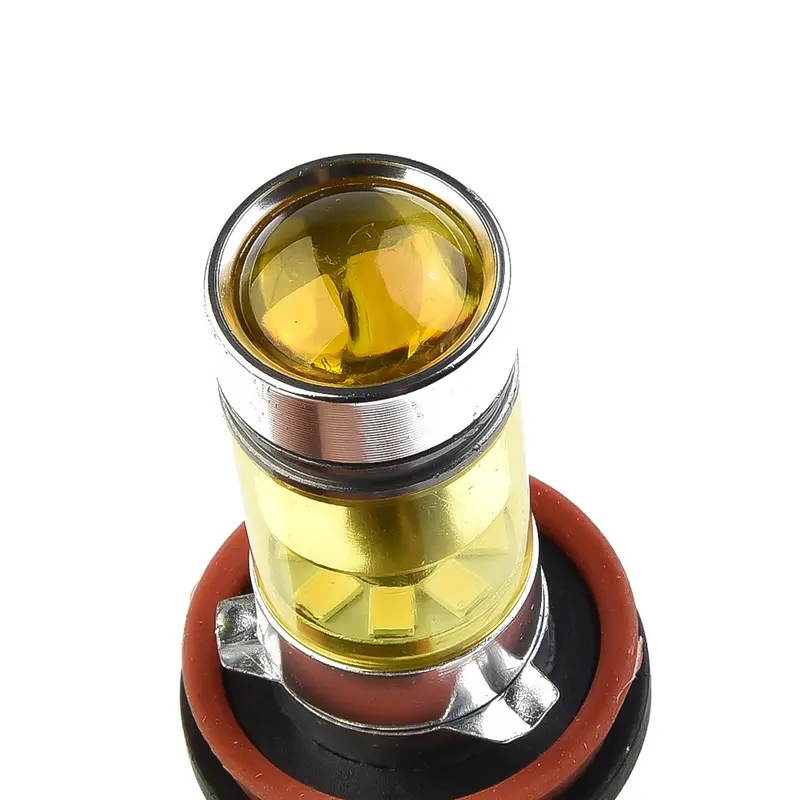 Bóng đèn LED sương mù màu vàng, 2x H11 H8, 4300K, 100W, 1500LM, Siêu sáng, DRL, Hàng Có Sẵn 6