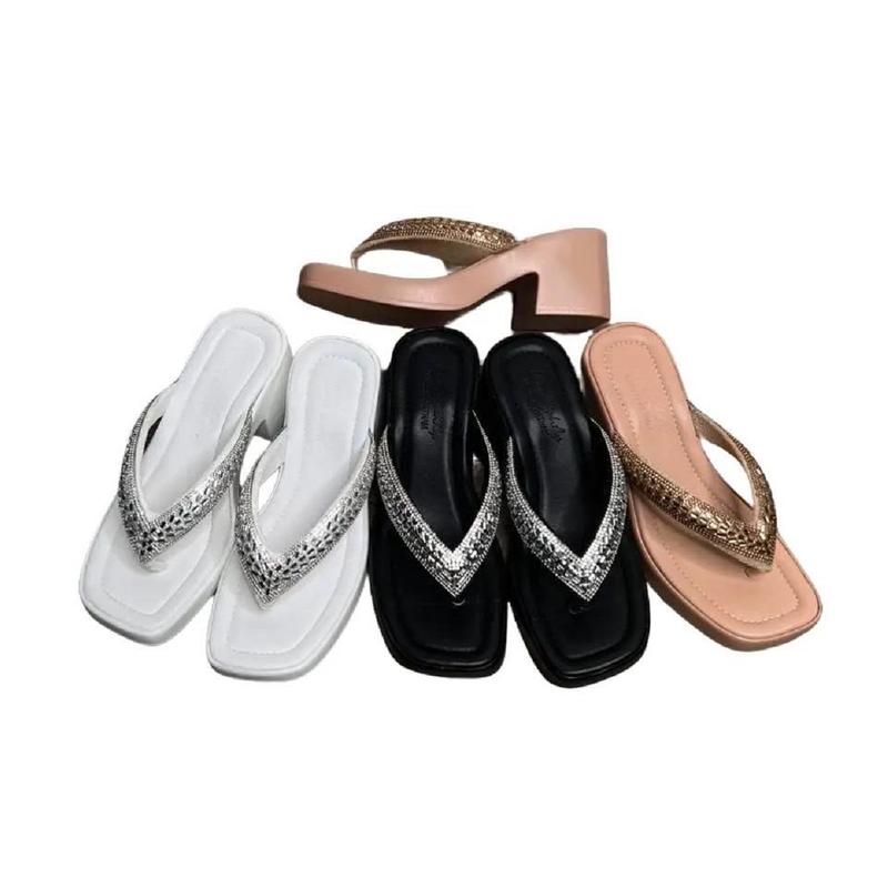 dép nữ đế cao - dép nữ gót cao 6cm - quai kẹp xoàn ( MS  15 ) DéP Shoes GiàY