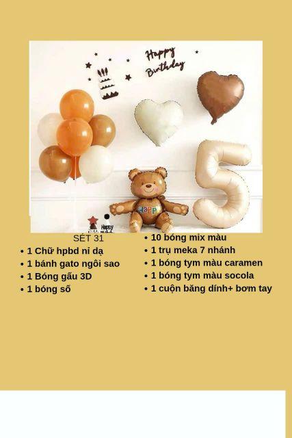 Product Introduction of Set bóng bay trang trí sinh nhật cho bé trai, bé gái theo phong cách hàn quốc, phụ kiện trang trí sinh nhật 8