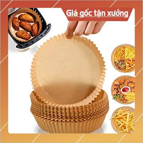 Set 50 Đĩa Giấy Nến Lót Nồi Chiên Không Dầu, Giấy Nến Tròn Lót Xửng Hấp, Giấy Nến Làm Bánh