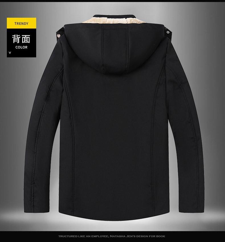 Product Introduction of Warwolf Natural Color Berber Fleece Cotton Coat Men's Winter Coat Fashion Brand Fleece-lined Thickened Casual Hooded down Jacket Men's Women 34