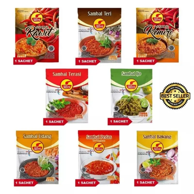 Sambal Uleg Terasi | Finna Sambal Uleg Kemasan Per Sachet | Finna Sambal Uleg Aneka Rasa Kemasan Sachet 0