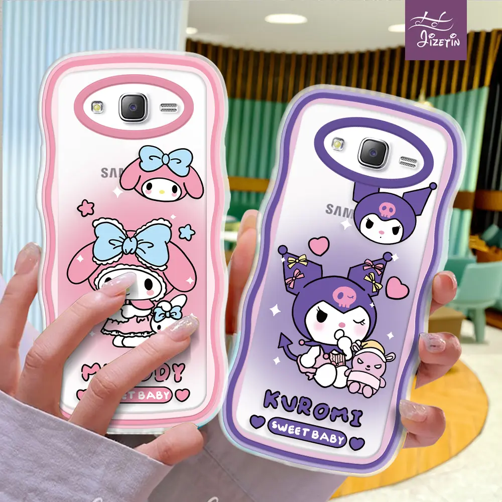 Melodi Tie-Dye casing hp bentuk aneh untuk Samsung Galaxy J7/Core/Prime J5 Pro J3 J2 Pro/Prime soft case lucu cewek kece handphone ponsel plastic(c2x-2202)