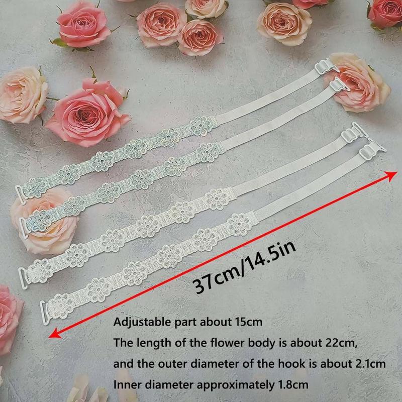 Dây Đeo Áo Ngực Hoa, Quà Tặng Sáng Tạo, Có Thể Tháo Rời, Làm Bằng Polyester, Chống Trượt, Dây Đeo Vai, Trang Trí Ren, Thay Thế Dây Đeo Áo Ngực 2