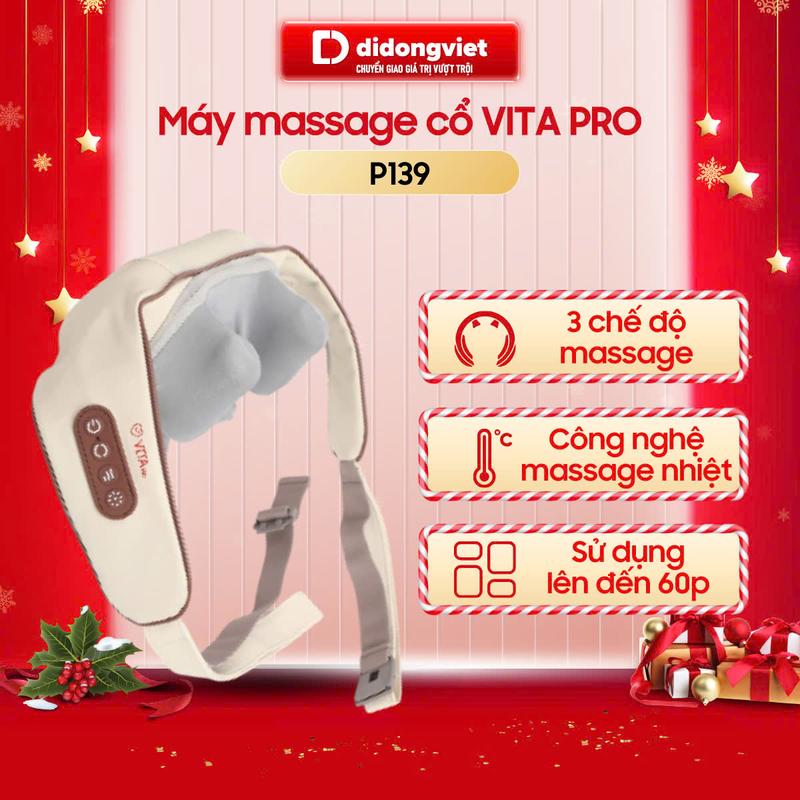 Máy massage cổ vai gáy Vita Pro P139 | Công suất 20W - 3 chế độ - Công nghệ xoa bóp nhiệt | Bảo hành 12 tháng