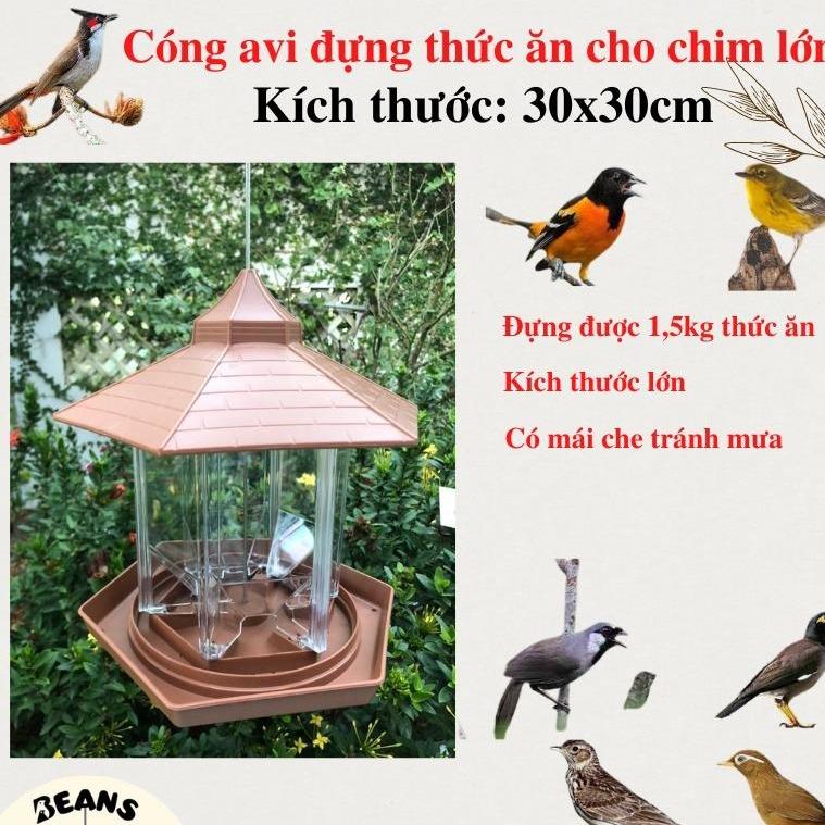 Cóng avi đựng thức ăn cho chim size lớn 30x30cm  dành cho chim chích chòe, chào mào, sơn ca, họa mi, khướu...