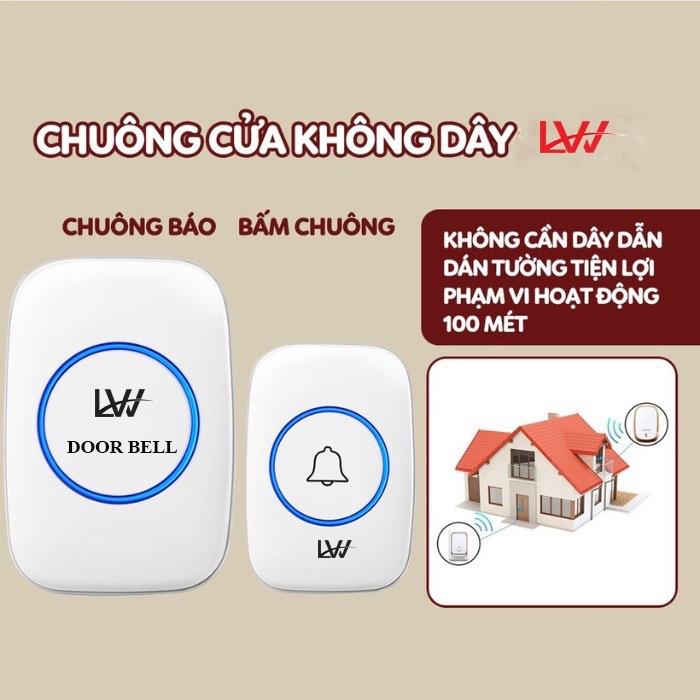 Chuông cửa cao cấp không dây LW -Chuông chống nước LW 2 màu Đen và Trắng