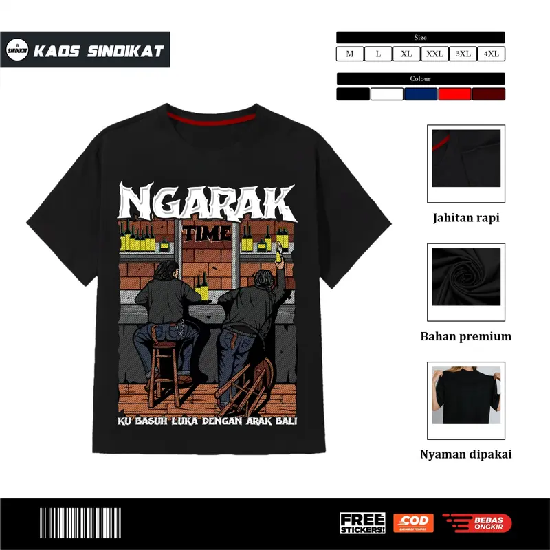 Kaos Lanang Kok Golek Rai Sablon DTF 0