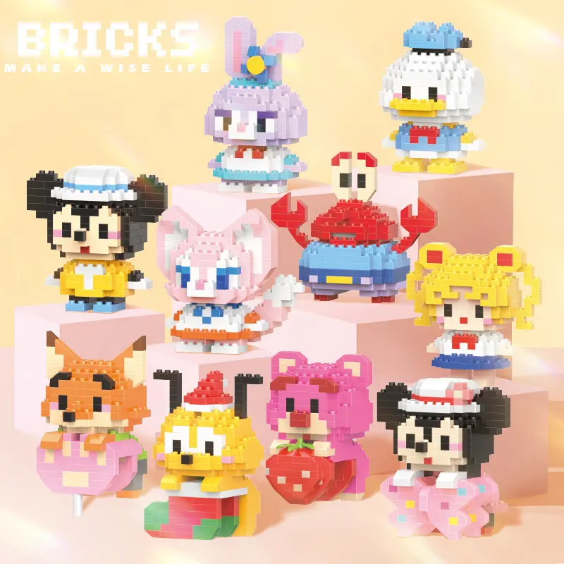 LELE Nano Block liontin Mini Bricks Kotak Mainan Balok Susun Mainan Anak Edukasi DIY 3DPuzzl Toys