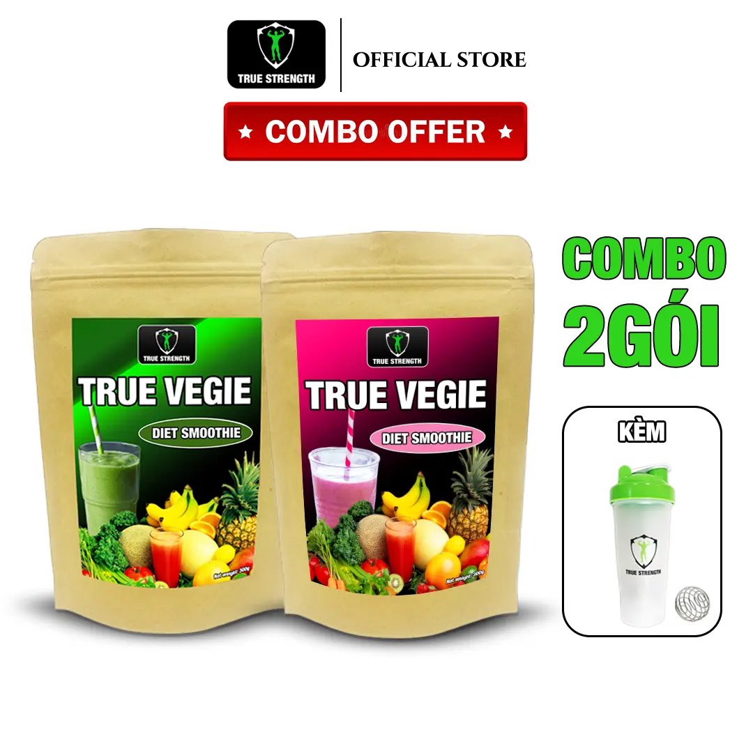 Combo 2 gói Bột rau củ quả True Vegie (60 lần dùng)