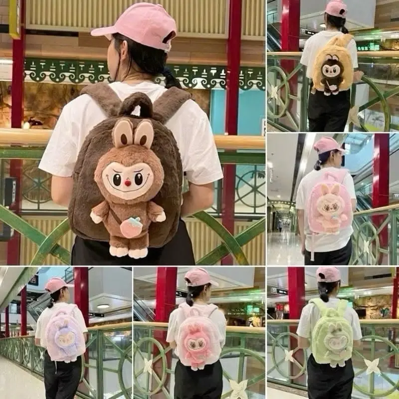 ￼Balo Labubu size to đựng sách vở đi học, đi chơi siêu dễ thương chất mềm mịn balo babytree 0