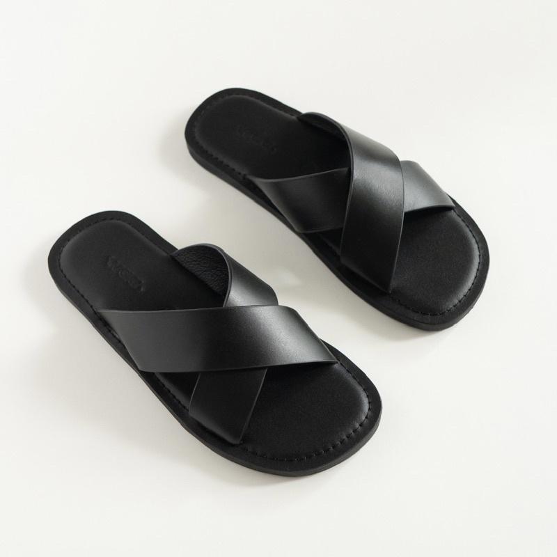 CHÉO Sandals - Dép Da Quai Chéo Waa. 