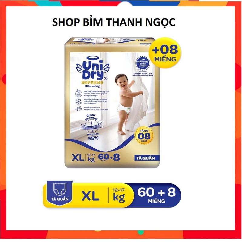 Tã quần Unidry Siêu Mỏng đủ size M/L/XL/XXL/XXXL- Gói siêu cộng miếng