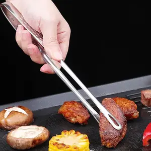 TC Pemanggang Stainless Steel Klip / Makanan Tahan Panas Klip Anti Selip Multifungsi BBQ Barbeque Ice Cube Gula Batu / Pinset Alat Jepit Makanan Food Tong Tongs R1423