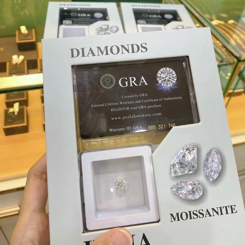 1 Viên Đá Moissanite 57 Giác Kiểu Mới MWI57 Hà Tuấn Jewelry