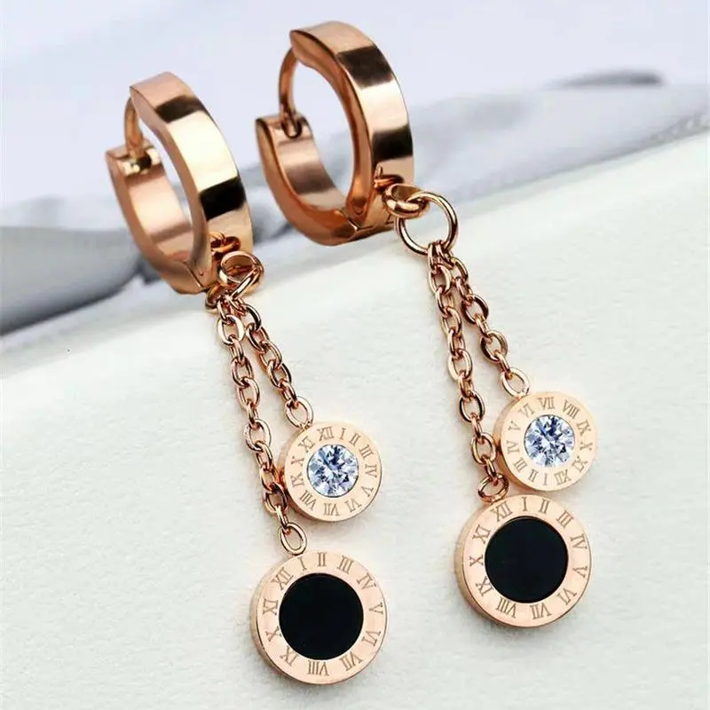 Anting Titanium Wanita Anti Luntur Perhiasan Perempuan Korea Anti Karat Model Pamela 445