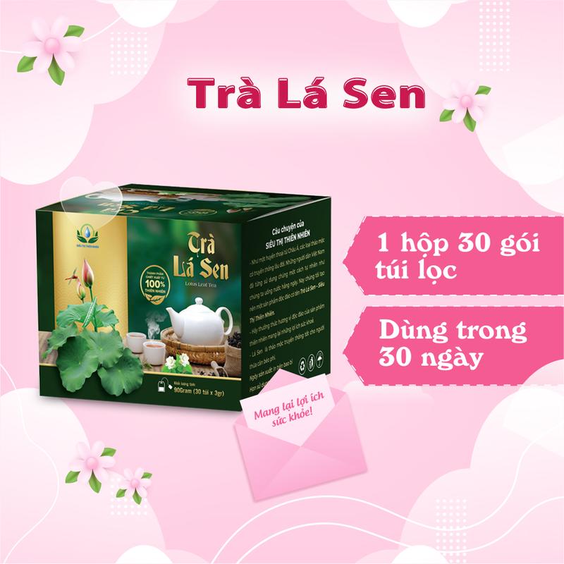  Trà Lá Sen hộp 30 Túi Lọc x 3G của Siêu Thị Thiên Nhiên 