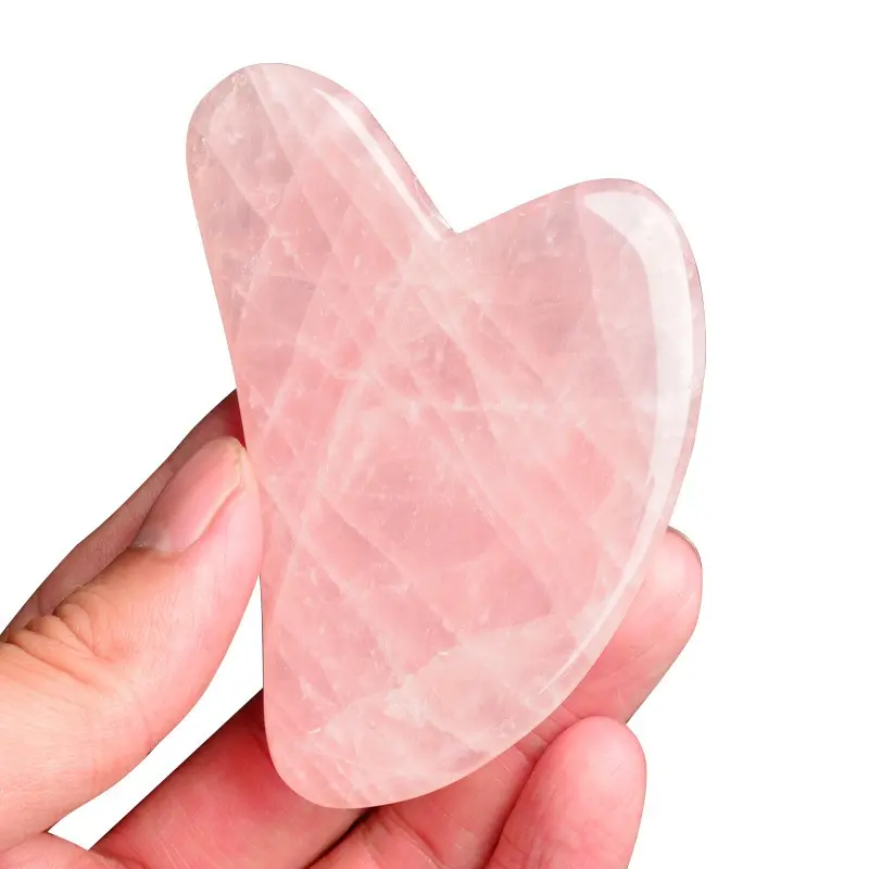 Gua Sha-rose quartz scraper board, Jade, body slimming, body care, massage tool, lymphatic face wash drainage