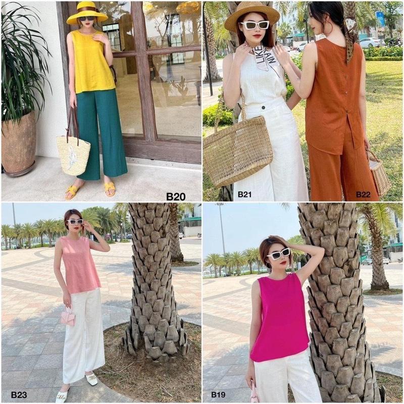 BỘ SÁT NÁCH QUẦN DÀI ĐŨI TƠ MỀM MÁT Top Nữ 0