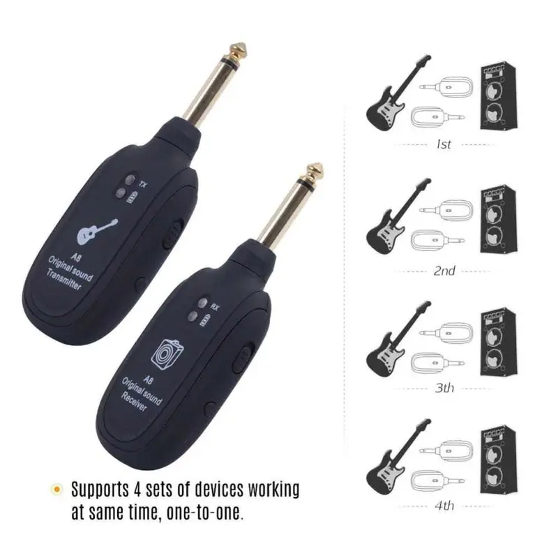 KEEP MOTION UHF Wireless System Gitar Transmitter Receiver - A8 4
